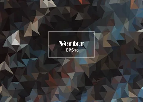 Gray brown blue digital abstract vector image stylized from triangles Stock Illustration