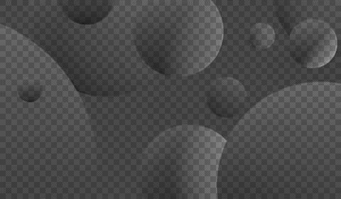 Gray bubbles floating on gray background with halftone pattern  abstract co.. Stock Illustration
