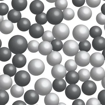 Gray Bubbles on White Seamless Pattern 스톡 일러스트