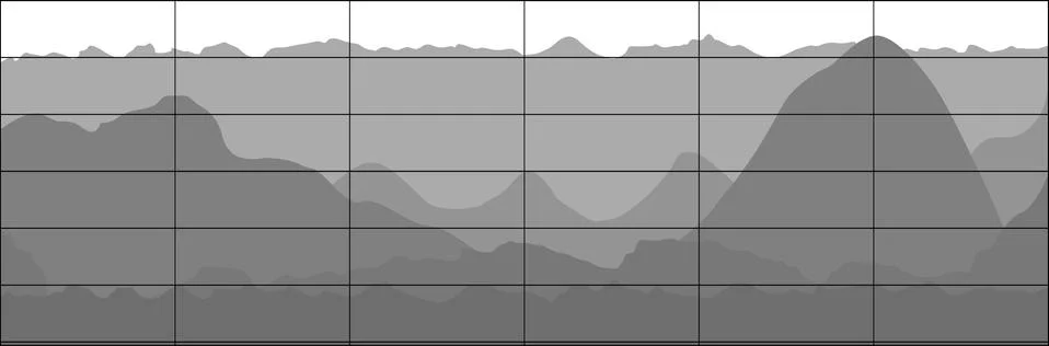 Gray business flat graph trend chart Illustrazione stock