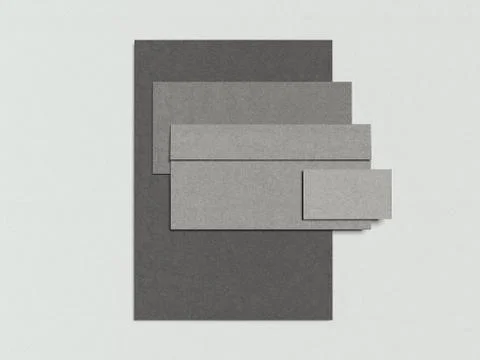 Gray business mockup. 3d rendering イラスト素材