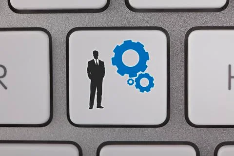 Gray Businessman Creative Solutions Stock Illustration