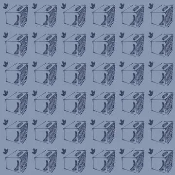 Gray Cake Slice Pattern with Small Hearts Stock Illustration