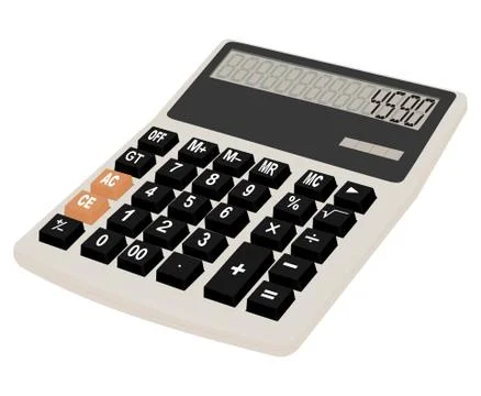 Gray calculator Stock Illustration