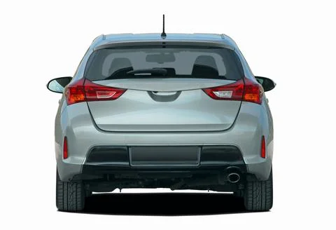 Gray car rear view Stock Photos