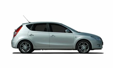 Gray car side view Stock Photos