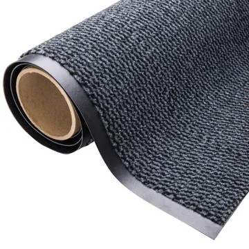 Gray carpet on a white background Stock Photos