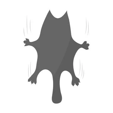 The gray cat clings to the wall. Stock Illustration