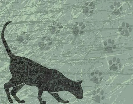 Gray cat Stock Illustration