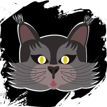 Gray cat Illustrazione stock