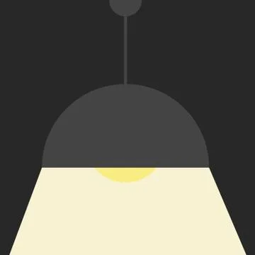 Gray ceiling lamp イラスト素材