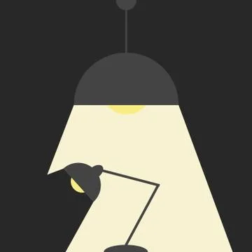 Gray ceiling lamp Stock Illustration