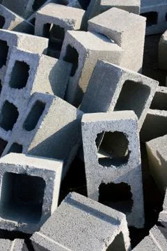 Gray Cement bricks Stock Photos