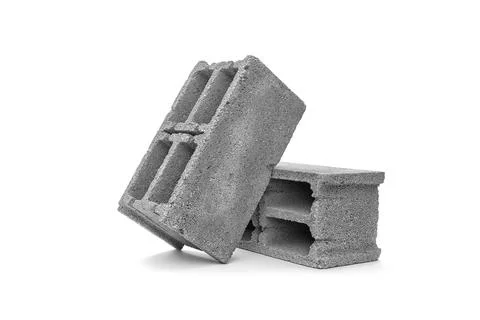 Gray cement cinder block Stock Photos