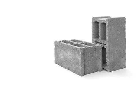 Gray cement cinder block Stock Photos