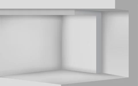 Gray cement floor in the studio room Stock Illustration