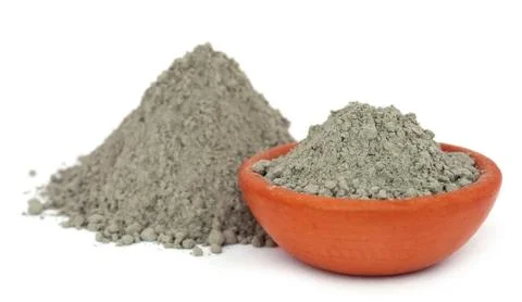 Gray cement powder Stock Photos