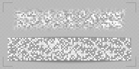 Gray censor bars with pixelated squares Stock Illustration