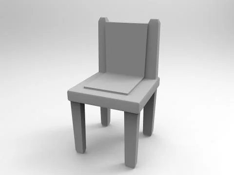 Gray Chair 3d render Stock Illustration