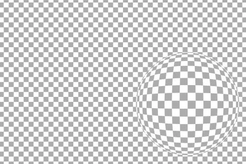 Gray checkered pattern horizontal with fisheye lens effect, vector illustrati Stock Illustration