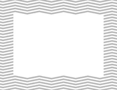 Gray chevron frame Stock Illustration