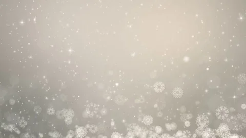 Gray Christmas Background. Winter Card with Snowflakes, Stars and Snow. Vídeo Stock 69073207