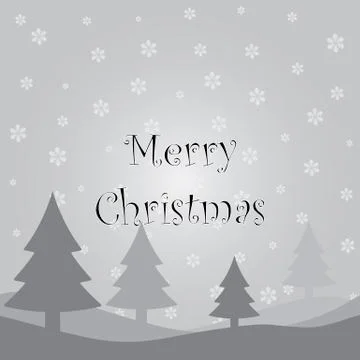 Gray Christmas card Stock Illustration