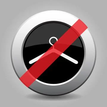 Gray chrome button - no clothes hanger Stock Illustration