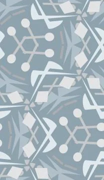 Gray Circle and Lines Pattern Stock Illustration