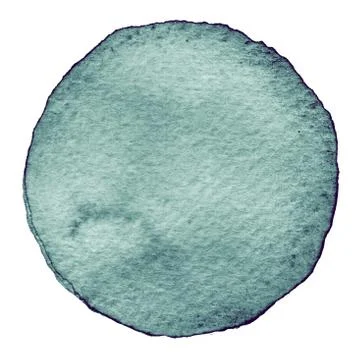 Gray circle painted watercolor. Spot with paper texture. Hand drawn illustr.. Stock-Illustration