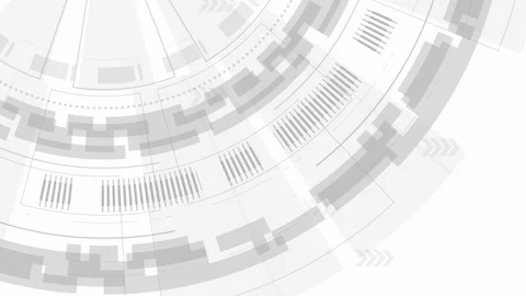 A gray circle technology rotation on white background, Abstract background Stock Footage 129722239