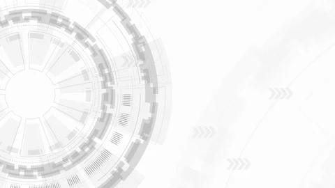 A gray circle technology rotation on white background, Abstract background Stock Footage 129722254