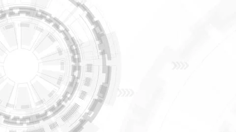 A gray circle technology on white background, Abstract background concept for Stock Photos