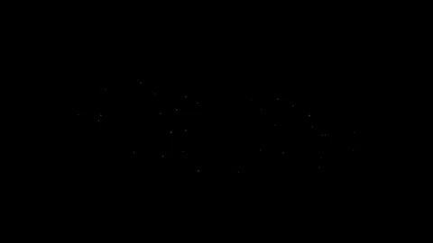 Gray Circles Falling and Drifting on Black Background Vídeo Stock 347983842