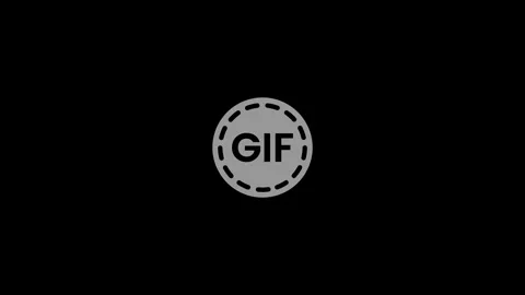 Gray Circular GIF Icon with Dashed Borde... | Stock Video | Pond5