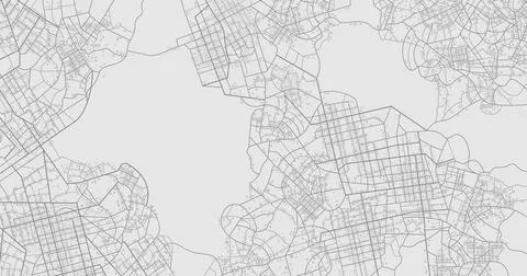 Gray city area, background map, streets. Skyline urban panorama. Cartography Stock Illustration
