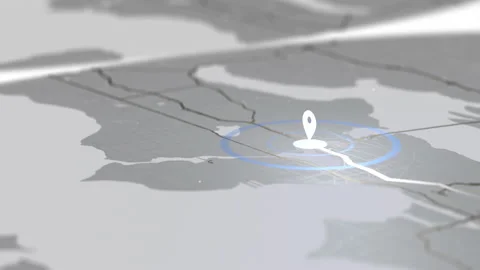Gray city map with streets and roads in 4k video. Stock Footage 154549572