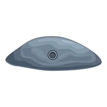 Gray climbing hold with mounting hole, essential for building challenging and Stock Illustration