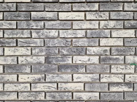 Gray clinker bricks pattern close up Stock Photos