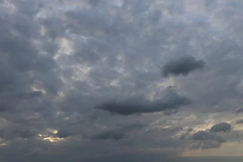 Gray cloud and light sky before raining. Stock Photos