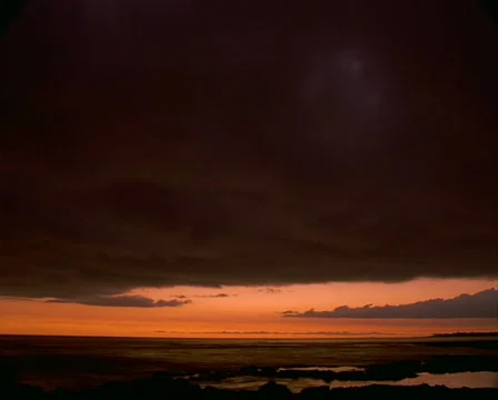 Gray Cloud Ocean Sunrise PAL Stock Footage 532207