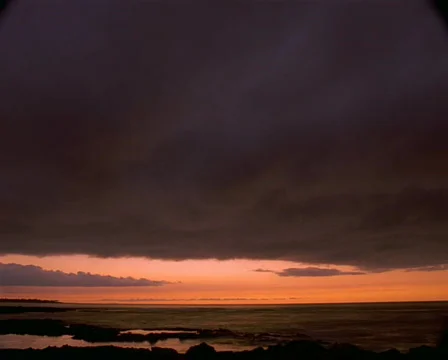 Gray Cloud Ocean Sunset PAL 스톡 동영상 532191