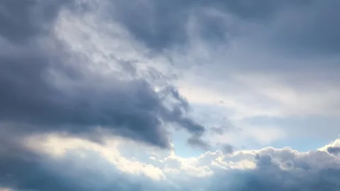 Gray Clouds and the Blue Sky Stock Footage 292210069