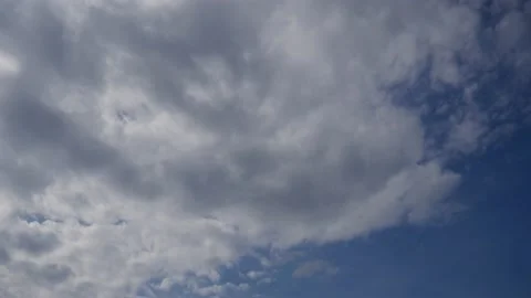 Gray clouds are running across the sky. Weather before rain and windy. Stock Footage 148058202
