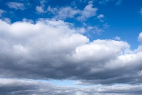 Gray clouds in the blue sky, cirrus Stock Photos