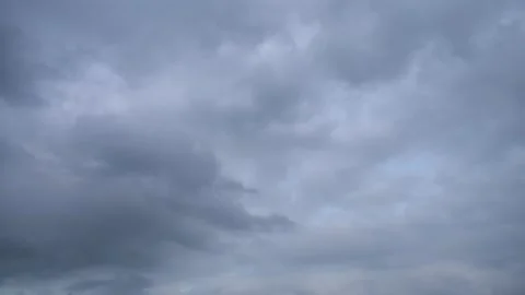 Gray Clouds Floating All Over The Sky Seamless loop For Background use 4k Vid Stock Footage 135175209