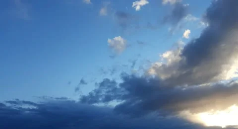 Gray clouds high in the sky Stock Footage 156808695