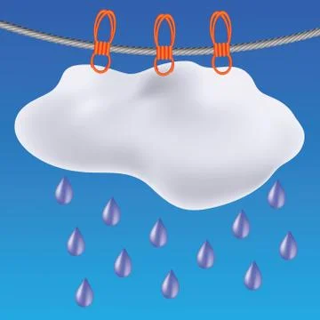 Gray clouds Stock Illustration