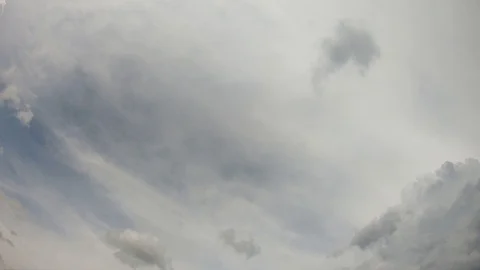 Gray clouds move across the sky. Overcast weather. Timelapse Stock Footage 130049182