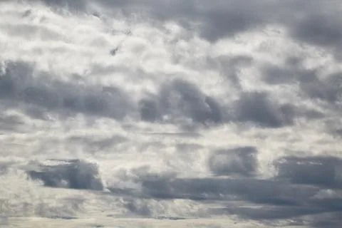 Gray clouds in the sky blurred background, blurry clouds in the gray sky Stock Photos